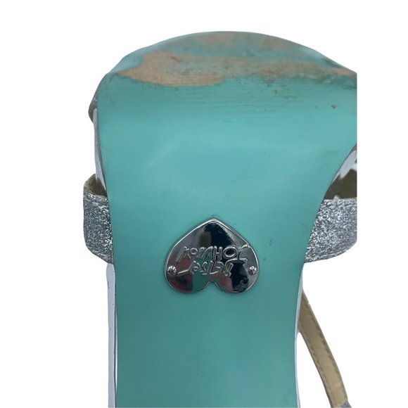 Betsey Johnson Size 8.5 Silver Sparkly High Heels - Picture 9 of 10